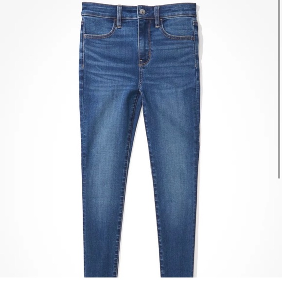American Eagle Outfitters Denim - American Eagle Outfitters high rise blue skinny jeans jeggings size 6